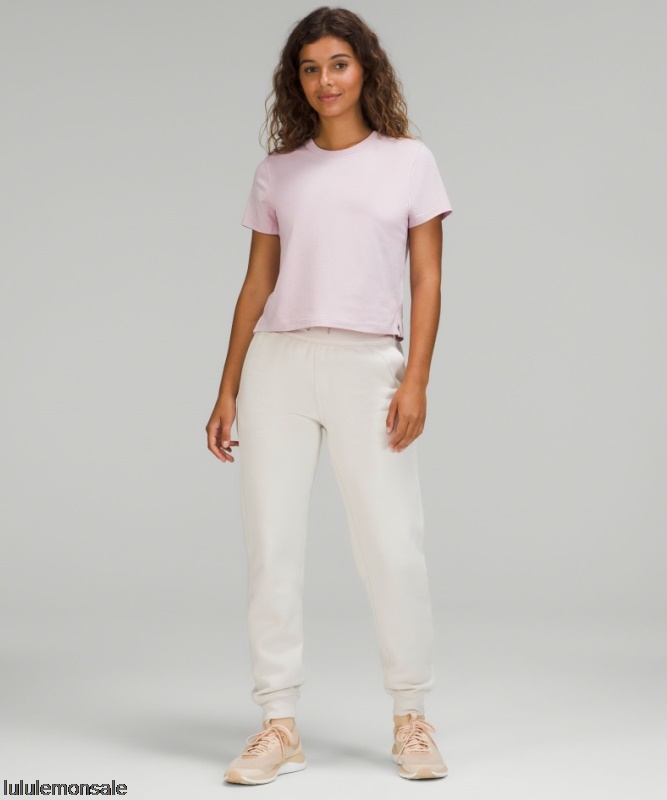 Lululemon Damen DELULU324 | Klassisches T-shirt Aus Baumwollmischung Rosa Pfingstrose